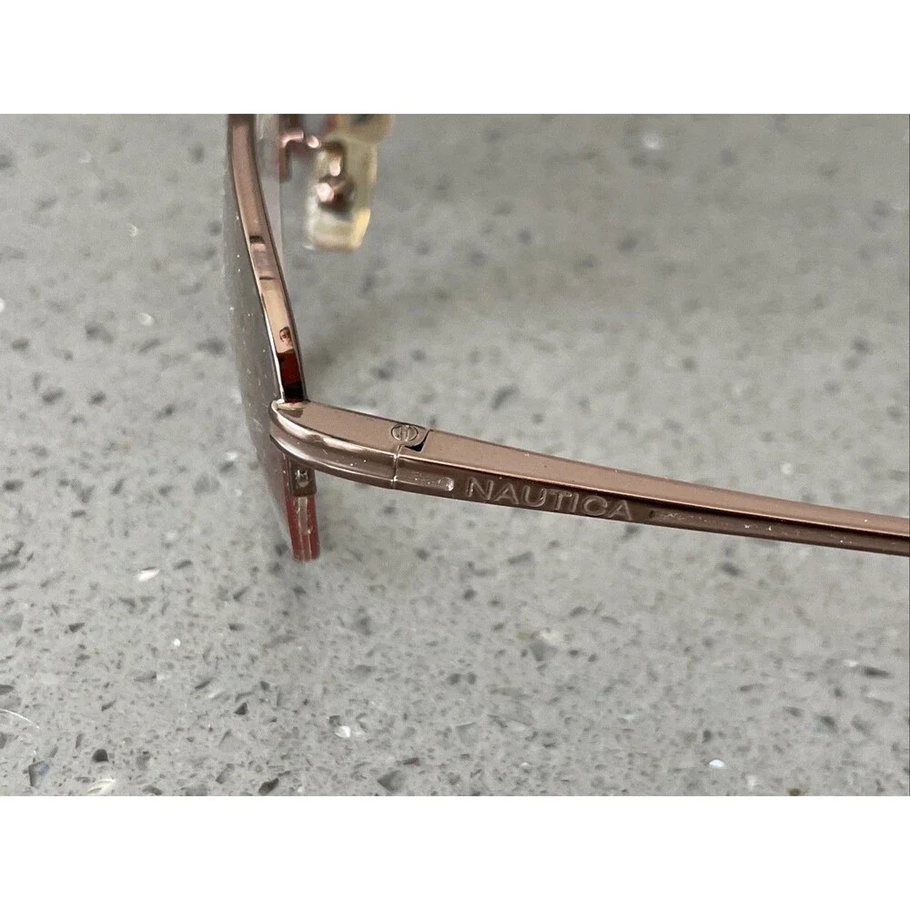 NAUTICA N 7134 005 DARK BROWN 50-18-140 FLEX HINGES Frames ONLY Half Rim Bronze